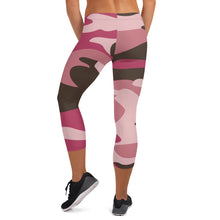 Load image into Gallery viewer, Pink Camouflage Capri Leggings by The Photo Access