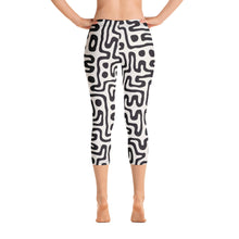 Load image into Gallery viewer, Hand Drawn Labyrinth Capri Leggings by The Photo Access