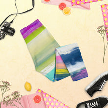 Lade das Bild in den Galerie-Viewer, Colorful Oil Paint Stripes Capri Leggings by The Photo Access