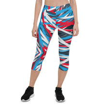 Load image into Gallery viewer, Colorful Thin Lines Art Capri Leggings by The Photo Access