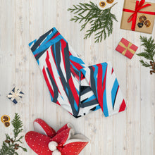 Load image into Gallery viewer, Colorful Thin Lines Art Capri Leggings by The Photo Access