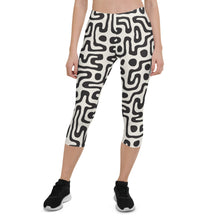 Load image into Gallery viewer, Hand Drawn Labyrinth Capri Leggings by The Photo Access