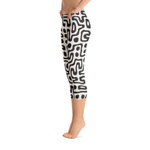 Load image into Gallery viewer, Hand Drawn Labyrinth Capri Leggings by The Photo Access
