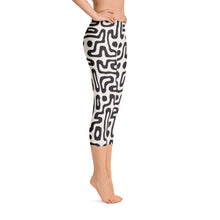 Load image into Gallery viewer, Hand Drawn Labyrinth Capri Leggings by The Photo Access