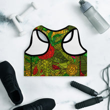 Load image into Gallery viewer, Hand Drawn Floral Seamless Pattern Padded Sports Bra by The Photo Access