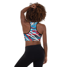 Load image into Gallery viewer, Colorful Thin Lines Art Padded Sports Bra by The Photo Access