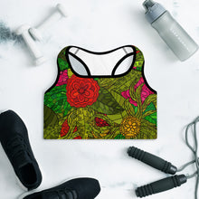 Load image into Gallery viewer, Hand Drawn Floral Seamless Pattern Padded Sports Bra by The Photo Access