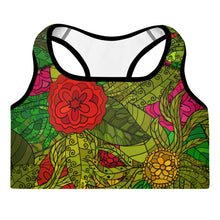 Load image into Gallery viewer, Hand Drawn Floral Seamless Pattern Padded Sports Bra by The Photo Access