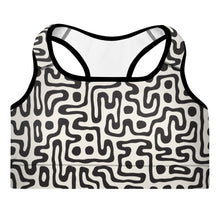 Load image into Gallery viewer, Hand Drawn Labyrinth Padded Sports Bra by The Photo Access