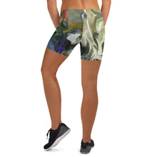 Load image into Gallery viewer, Abstract Fluid Lines of Movement Muted Tones High Fashion Custom Spandex Shorts by The Photo Access