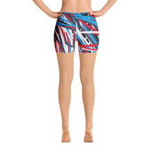 Load image into Gallery viewer, Colorful Thin Lines Art Spandex Shorts by The Photo Access