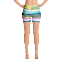 Load image into Gallery viewer, Colorful Oil Paint Stripes Spandex Shorts by The Photo Access