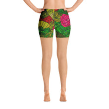 Загрузить изображение в средство просмотра галереи, HAND DRAWN FLORAL SEAMLESS PATTERN SPANDEX SHORTS BY THE PHOTO ACCESS
