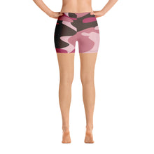 Load image into Gallery viewer, Pink Camouflage Spandex Shorts by The Photo Access