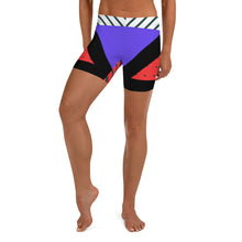 Load image into Gallery viewer, Neo Memphis Patches Stickers Spandex Shorts by The Photo Access