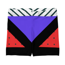 Load image into Gallery viewer, Neo Memphis Patches Stickers Spandex Shorts by The Photo Access
