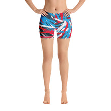 Load image into Gallery viewer, Colorful Thin Lines Art Spandex Shorts by The Photo Access