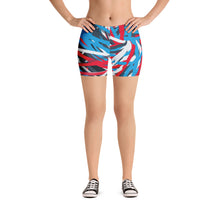Load image into Gallery viewer, Colorful Thin Lines Art Spandex Shorts by The Photo Access