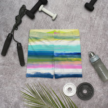 Load image into Gallery viewer, Colorful Oil Paint Stripes Spandex Shorts by The Photo Access