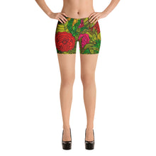 Загрузить изображение в средство просмотра галереи, HAND DRAWN FLORAL SEAMLESS PATTERN SPANDEX SHORTS BY THE PHOTO ACCESS