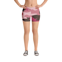 Load image into Gallery viewer, Pink Camouflage Spandex Shorts by The Photo Access