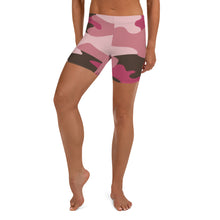 Load image into Gallery viewer, Pink Camouflage Spandex Shorts by The Photo Access