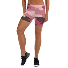 Load image into Gallery viewer, Pink Camouflage Spandex Shorts by The Photo Access