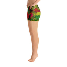 Загрузить изображение в средство просмотра галереи, HAND DRAWN FLORAL SEAMLESS PATTERN SPANDEX SHORTS BY THE PHOTO ACCESS