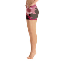Load image into Gallery viewer, Pink Camouflage Spandex Shorts by The Photo Access