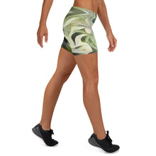 Load image into Gallery viewer, Abstract Fluid Lines of Movement Muted Tones High Fashion Custom Spandex Shorts by The Photo Access