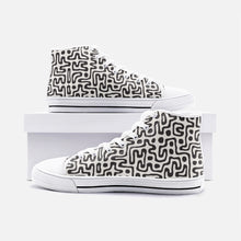 将图片加载到图库查看器,Hand Drawn Labyrinth Unisex High Top Canvas Shoes by The Photo Access