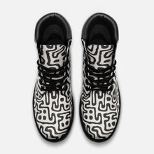 Load image into Gallery viewer, Hand Drawn Labyrinth Casual Leather Lightweight boots TB by The Photo Access