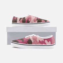 Load image into Gallery viewer, Pink Camouflage Unisex Canvas Shoes Fashion Low Cut Loafer Sneakers by The Photo Access