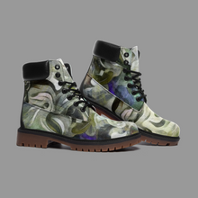 Load image into Gallery viewer, Abstract Fluid Lines of Movement Muted Tones Casual Leather Lightweight boots TB by The Photo Access