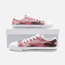 Load image into Gallery viewer, Pink Camouflage Unisex Low Top Canvas Shoes by The Photo Access