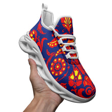 Load image into Gallery viewer, Wallpaper Damask Floral Unisex Bounce Mesh Knit Sneakers by The Photo Access