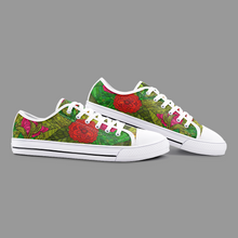 गैलरी व्यूवर में इमेज लोड करें, Hand Drawn Floral Seamless Pattern Skirt Unisex Low Top Canvas Shoes by The Photo Access