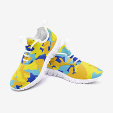 Load image into Gallery viewer, Yellow Blue Neon Camouflage Unisex Lightweight Sneaker City Runner by The Photo Access