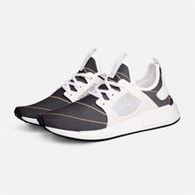 Load image into Gallery viewer, Abstract Black Polygon with Gold Line Unisex Lightweight Sneaker by The Photo Access