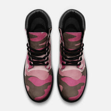 将图片加载到图库查看器,Pink Camouflage Casual Leather Lightweight boots TB by The Photo Access