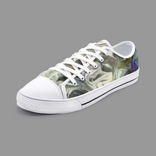Load image into Gallery viewer, Abstract Fluid Lines of Movement Muted Tones Unisex Low Top Canvas Shoes by The Photo Access