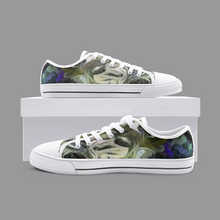 Load image into Gallery viewer, Abstract Fluid Lines of Movement Muted Tones Unisex Low Top Canvas Shoes by The Photo Access