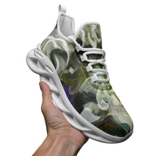 Load image into Gallery viewer, Abstract Fluid Lines of Movement Muted Tones Unisex Bounce Mesh Knit Sneakers by The Photo Access