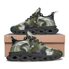 Load image into Gallery viewer, Abstract Fluid Lines of Movement Muted Tones Unisex Bounce Mesh Knit Sneakers by The Photo Access
