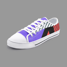 Cargar imagen en el visor de la galería, Neo Memphis Patches Stickers Unisex Low Top Canvas Shoes by The Photo Access