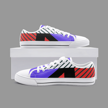 Cargar imagen en el visor de la galería, Neo Memphis Patches Stickers Unisex Low Top Canvas Shoes by The Photo Access