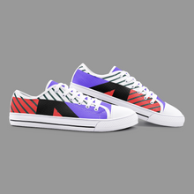 Cargar imagen en el visor de la galería, Neo Memphis Patches Stickers Unisex Low Top Canvas Shoes by The Photo Access