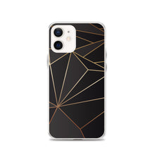 Load image into Gallery viewer, Abstract Black Polygon with Gold Line iPhone Case by The Photo Access