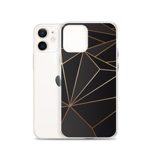 Load image into Gallery viewer, Abstract Black Polygon with Gold Line iPhone Case by The Photo Access