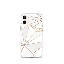 Load image into Gallery viewer, Abstract White Polygon with Gold Line iPhone Case by The Photo Access